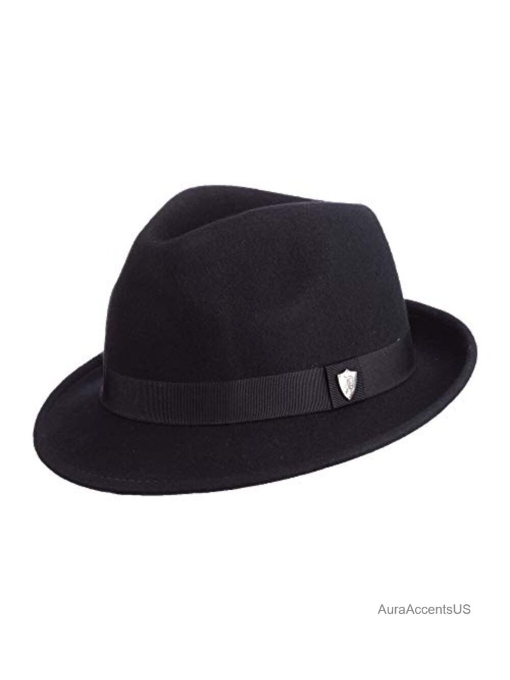 Mens Wool Felt Fedora Hat Snap Brim Crushable Dress Hat